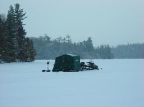Portable Ice Fishing Shelter Lower Manitou Lake